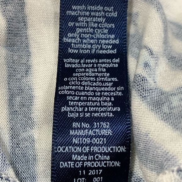 Cherokee Striped Cold Shoulder Dress Navy/White - Picture 6 of 6